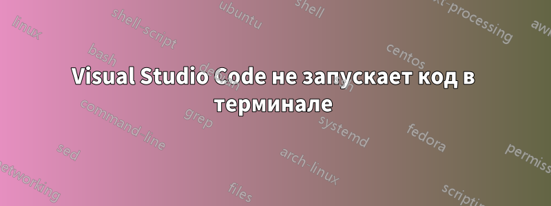 Visual Studio Code не запускает код в терминале