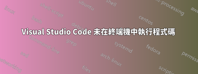 Visual Studio Code 未在終端機中執行程式碼