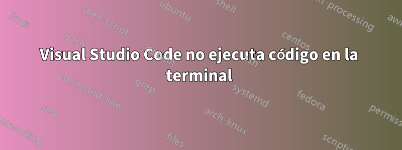 Visual Studio Code no ejecuta código en la terminal