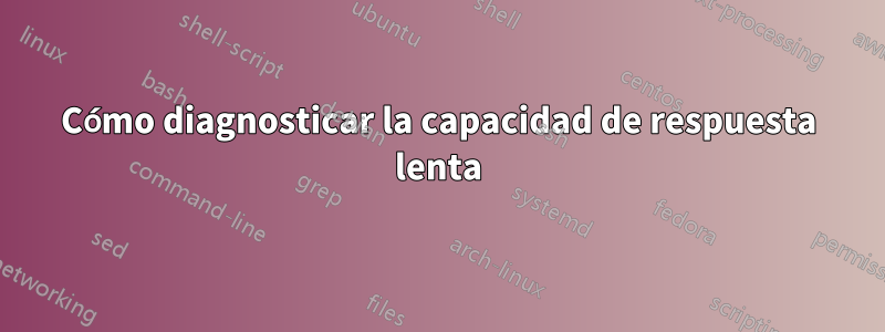 Cómo diagnosticar la capacidad de respuesta lenta