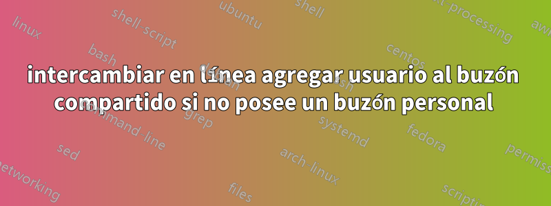 intercambiar en línea agregar usuario al buzón compartido si no posee un buzón personal