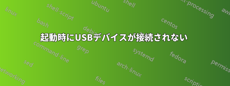 起動時にUSBデバイスが接続されない