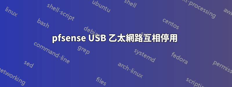 pfsense USB 乙太網路互相停用