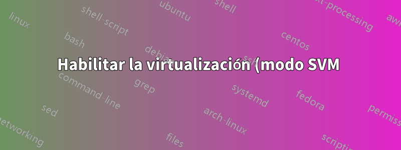 Habilitar la virtualización (modo SVM) provoca que falle el controlador de gráficos AMD 7900x