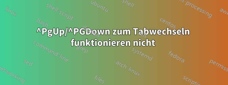 ^PgUp/^PGDown zum Tabwechseln funktionieren nicht