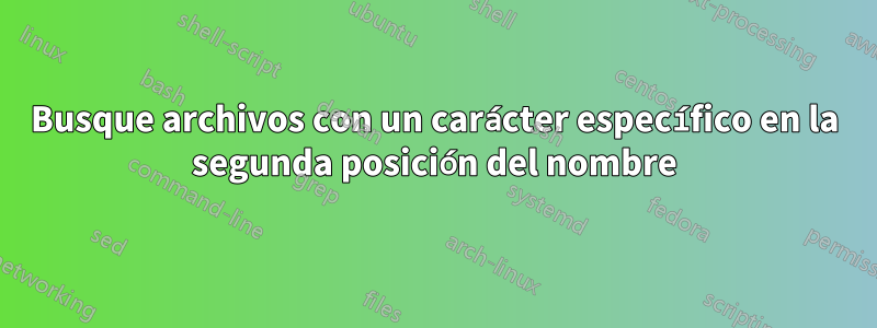 Busque archivos con un carácter específico en la segunda posición del nombre