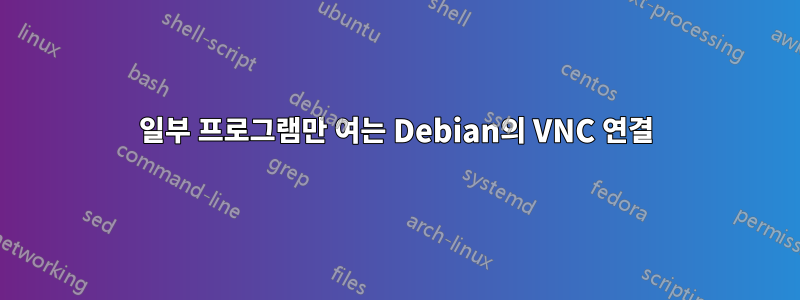 일부 프로그램만 여는 Debian의 VNC 연결