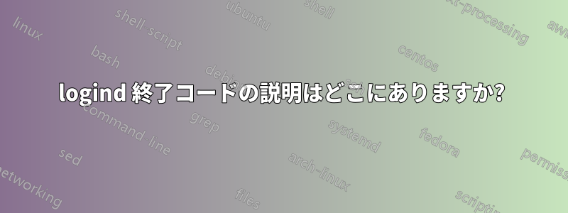 logind 終了コードの説明はどこにありますか?