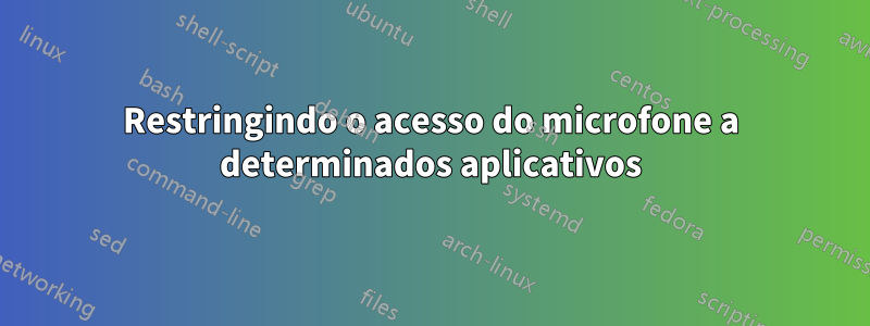 Restringindo o acesso do microfone a determinados aplicativos