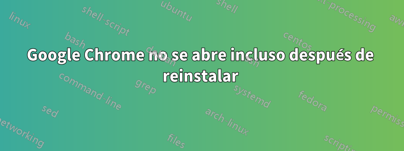 Google Chrome no se abre incluso después de reinstalar