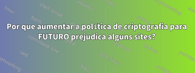 Por que aumentar a política de criptografia para FUTURO prejudica alguns sites?