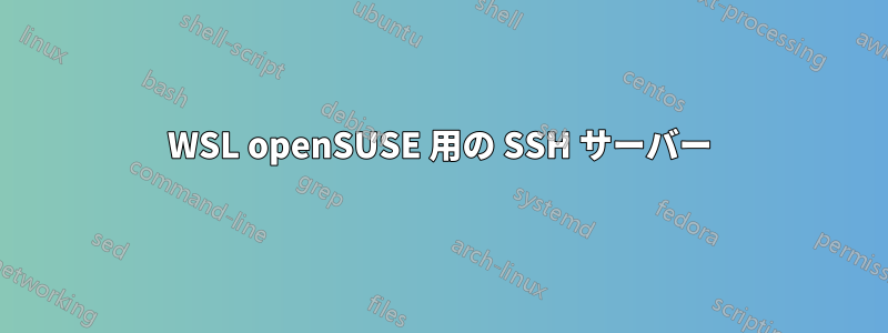 WSL openSUSE 用の SSH サーバー