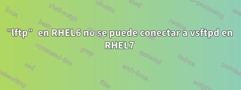 "lftp" en RHEL6 no se puede conectar a vsftpd en RHEL7