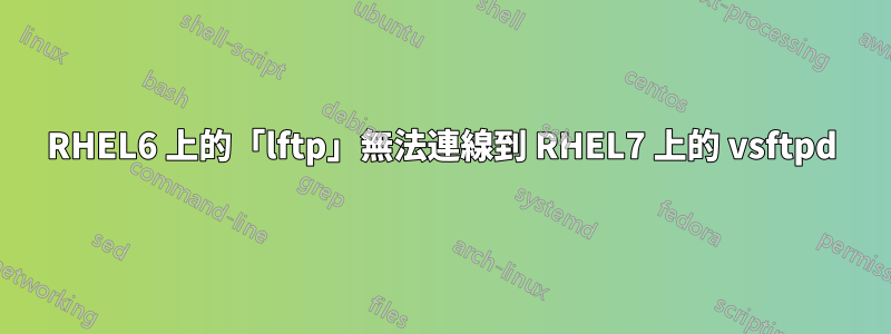 RHEL6 上的「lftp」無法連線到 RHEL7 上的 vsftpd