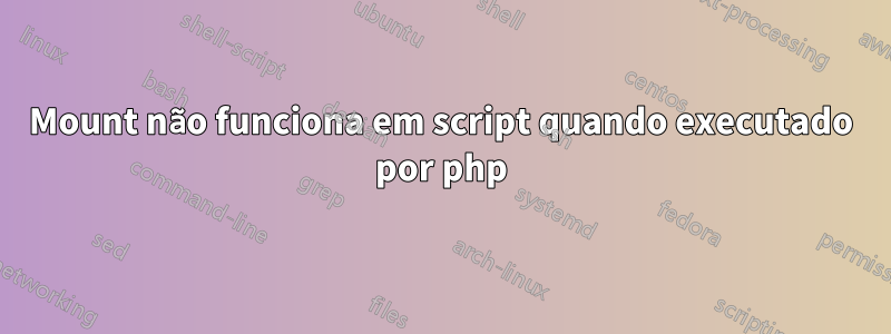 Mount não funciona em script quando executado por php