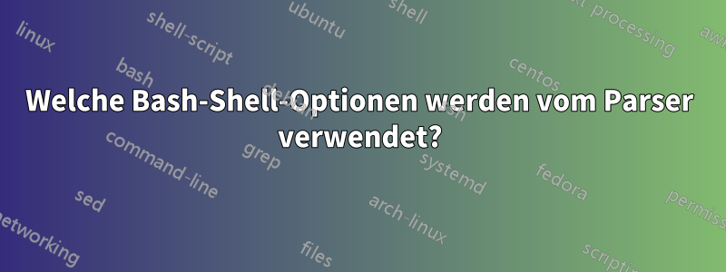 Welche Bash-Shell-Optionen werden vom Parser verwendet?