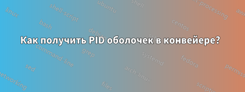 Как получить PID оболочек в конвейере? 