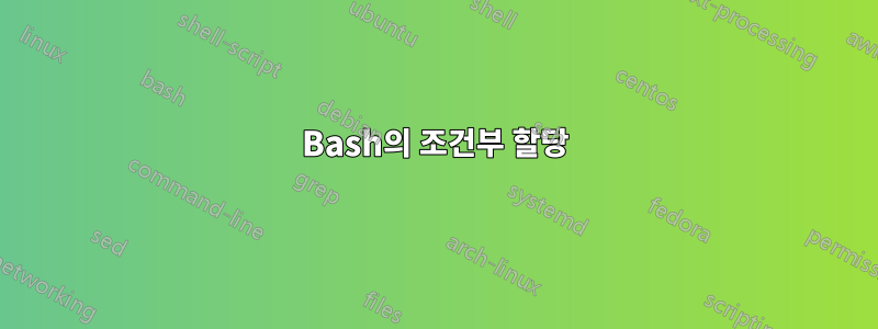 Bash의 조건부 할당