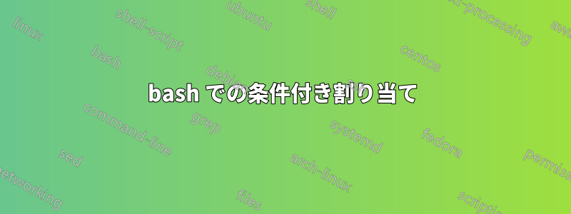 bash での条件付き割り当て