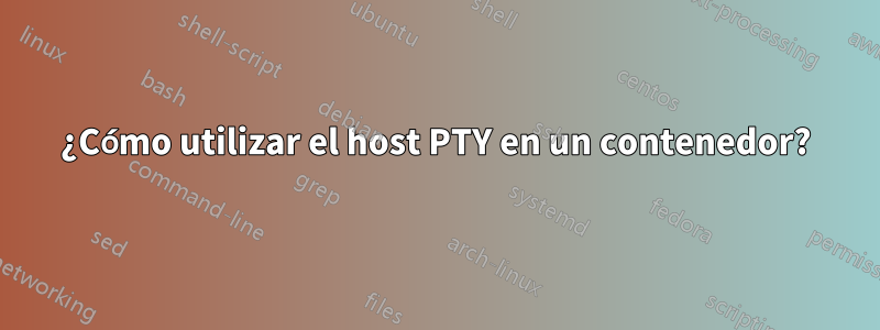 ¿Cómo utilizar el host PTY en un contenedor?