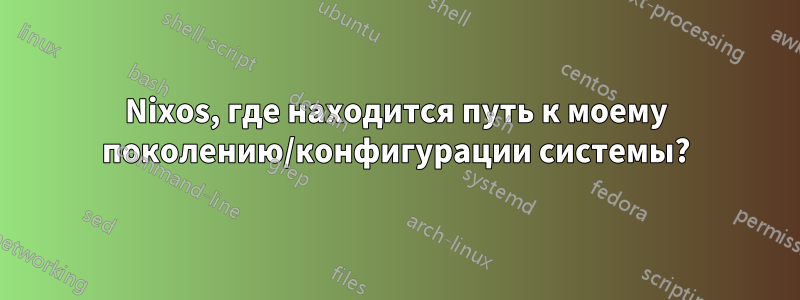 Nixos, где находится путь к моему поколению/конфигурации системы?