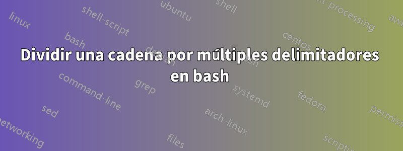 Dividir una cadena por múltiples delimitadores en bash