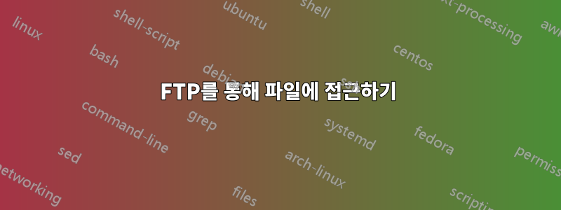 FTP를 통해 파일에 접근하기