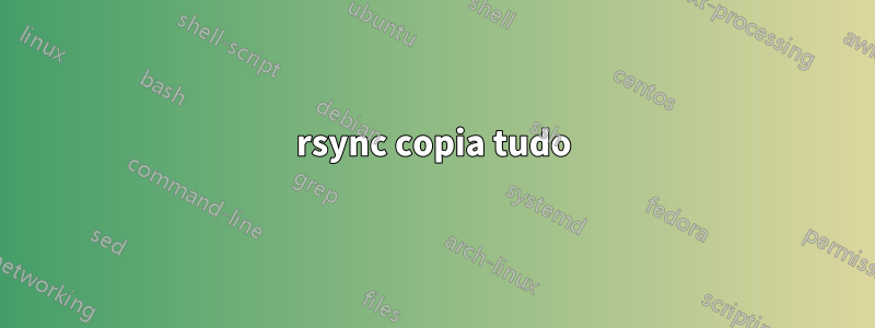 rsync copia tudo