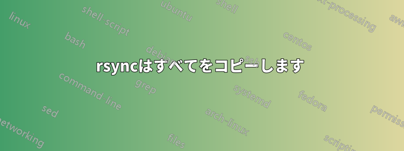 rsyncはすべてをコピーします