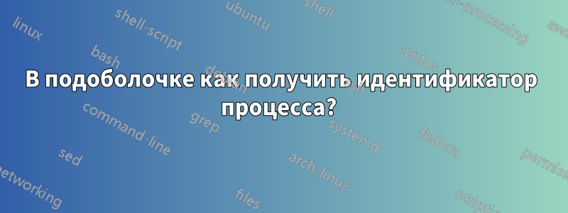 В подоболочке как получить идентификатор процесса? 