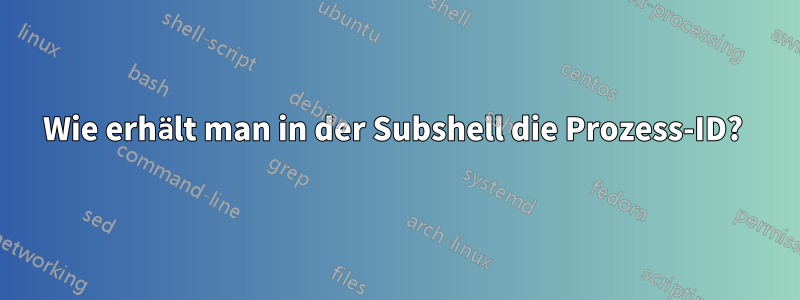 Wie erhält man in der Subshell die Prozess-ID? 