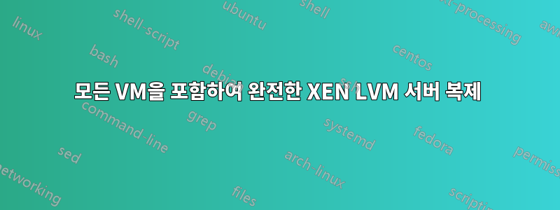 모든 VM을 포함하여 완전한 XEN LVM 서버 복제