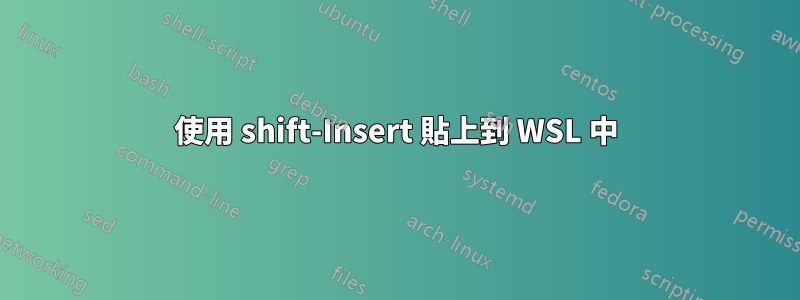 使用 shift-Insert 貼上到 WSL 中