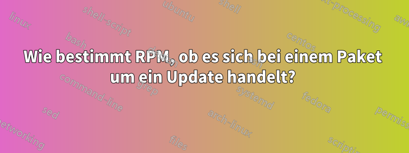 Wie bestimmt RPM, ob es sich bei einem Paket um ein Update handelt?