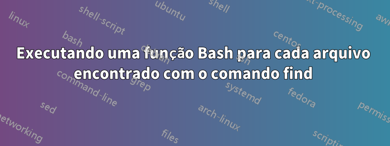 Executando uma função Bash para cada arquivo encontrado com o comando find