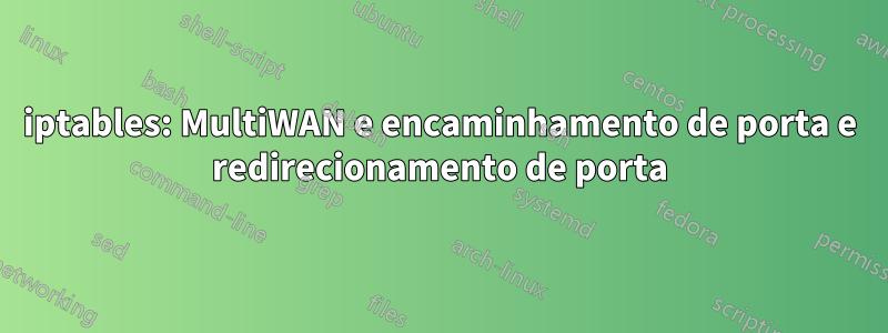 iptables: MultiWAN e encaminhamento de porta e redirecionamento de porta