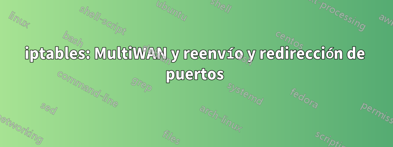 iptables: MultiWAN y reenvío y redirección de puertos