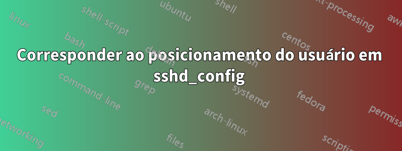 Corresponder ao posicionamento do usuário em sshd_config