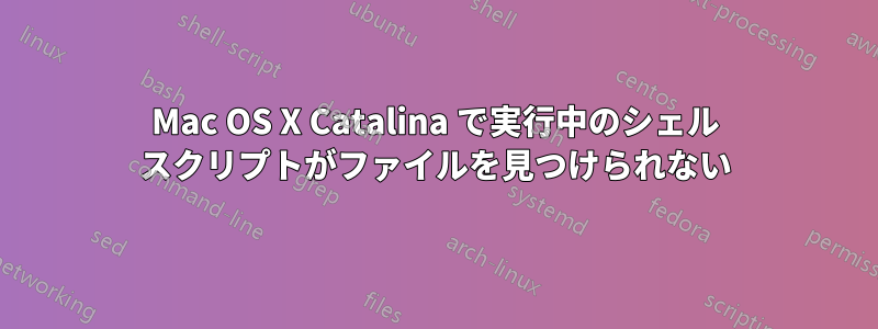 Mac OS X Catalina で実行中のシェル スクリプトがファイルを見つけられない