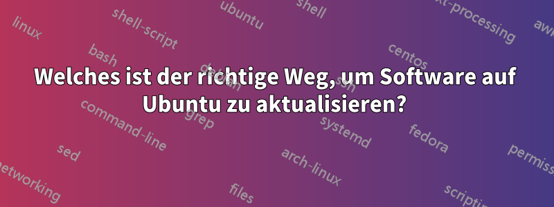 Welches ist der richtige Weg, um Software auf Ubuntu zu aktualisieren?