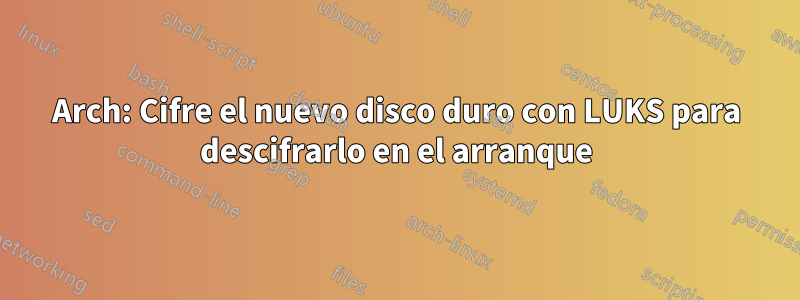 Arch: Cifre el nuevo disco duro con LUKS para descifrarlo en el arranque