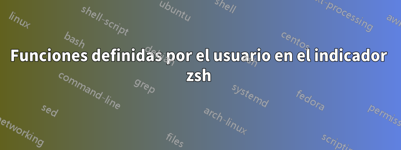Funciones definidas por el usuario en el indicador zsh