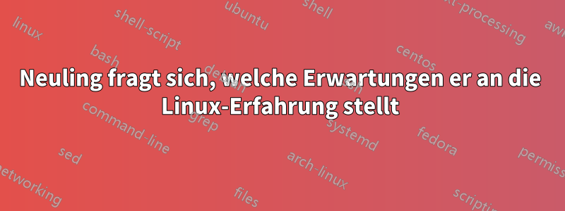 Neuling fragt sich, welche Erwartungen er an die Linux-Erfahrung stellt