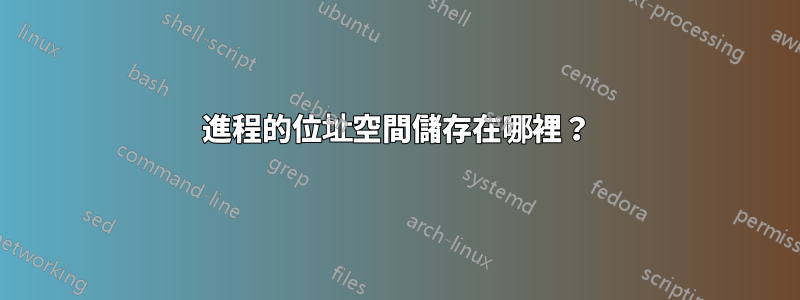 進程的位址空間儲存在哪裡？