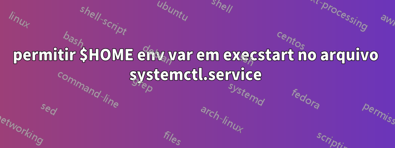 permitir $HOME env var em execstart no arquivo systemctl.service