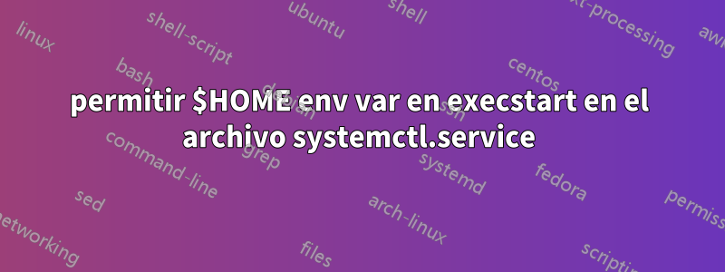 permitir $HOME env var en execstart en el archivo systemctl.service