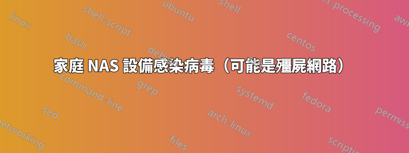 家庭 NAS 設備感染病毒（可能是殭屍網路）