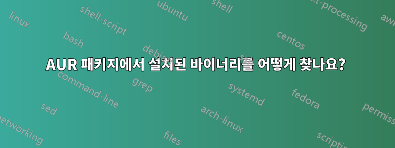 AUR 패키지에서 설치된 바이너리를 어떻게 찾나요?