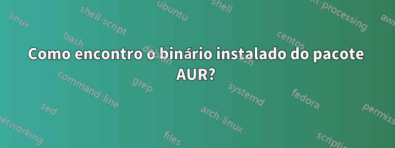 Como encontro o binário instalado do pacote AUR?