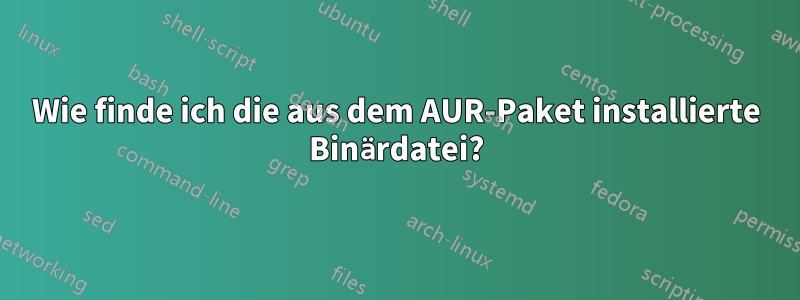 Wie finde ich die aus dem AUR-Paket installierte Binärdatei?